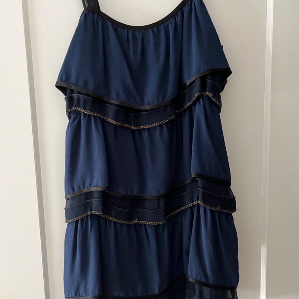 Beautiful Marc Jacobs!!! 100% Silk Tiered Dress (Navy)